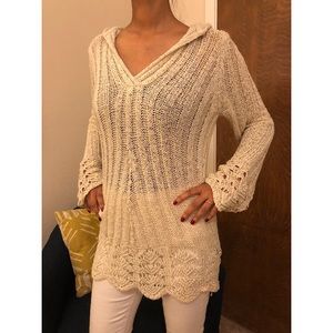 BCBGMAXAZRIA Tunic Hooded Sweater
